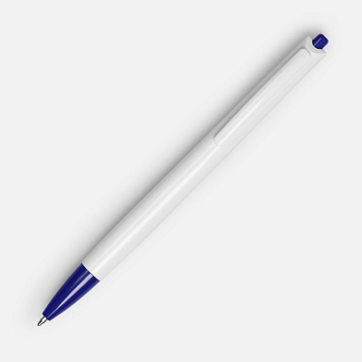 Ручка шариковая Tick, белая с синим