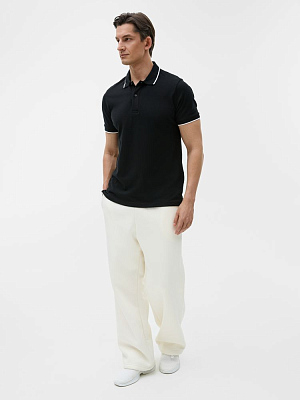 Рубашка поло унисекс Palermo, черная с белым