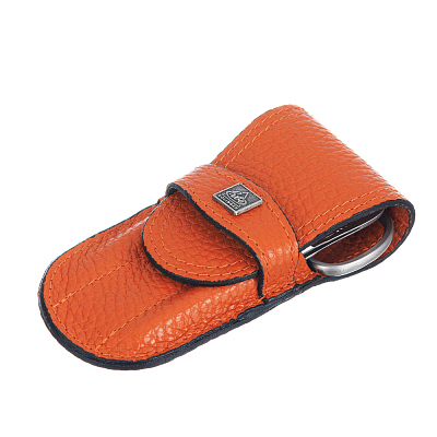 Маникюрный набор Erbe, 4пр. Футляр: натур.кожа,цвет оранжевый