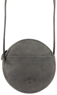 Сумка женская KLONDIKE YUKON «Chloe», натуральная кожа в сером цвете, 20 х 20 х 5 см