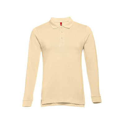 Рубашка-поло мужская BERN 210 с длинным рукавом (Песочный)