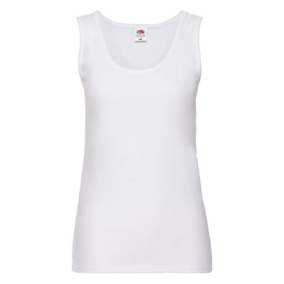 Майка женская "Lady-Fit Valueweight Vest" ,XS, 97% хлопок,3%полиэстер, 165 г/м2 (Белый)