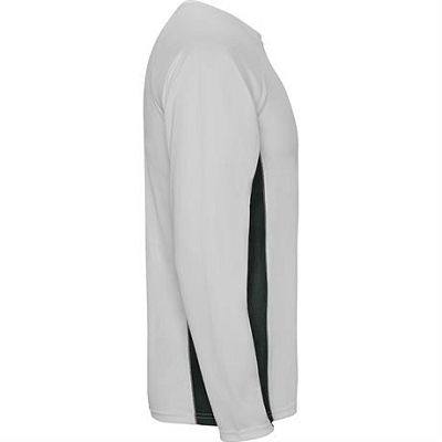 Спортивная футболка SHANGHAI L/S мужская, БЕЛЫЙ/ТЕМНЫЙ ГРАФИТ 2XL