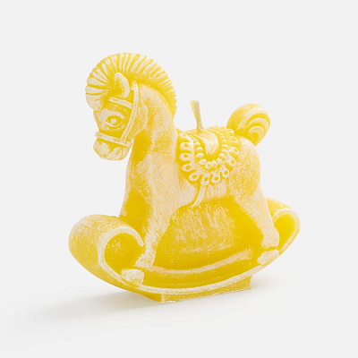 Свеча фигурная «Лошадка-качалка», желтая (Желтый)