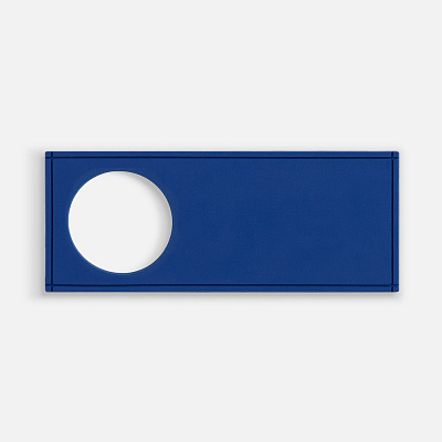Лейбл из ПВХ с вырубкой «Круг»  (Синий)