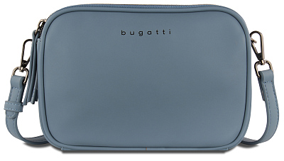 Сумка кросс-боди женская BUGATTI Almata, голубая, полиуретан, 21,5х6х15 см