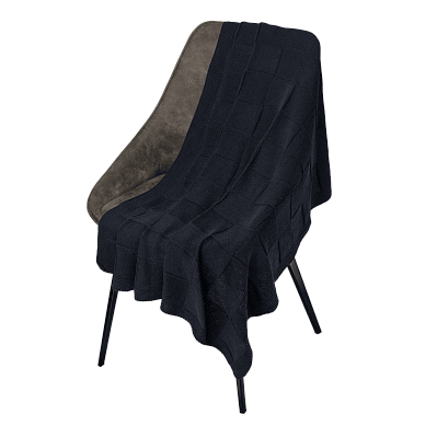 Плед Cella вязаный  (без подарочной коробки) (Синий)