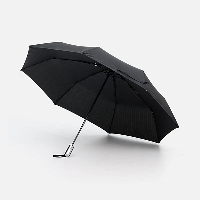 Зонт складной Fiber, черный (Чёрный)