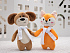 Мягкая игрушка Beastie Toys, собачка с белым шарфом - Фото 5