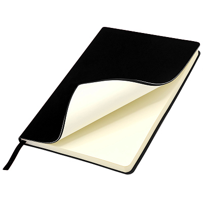 Ежедневник A5 недатированный Simflex в мягком переплёте  (Чёрный)