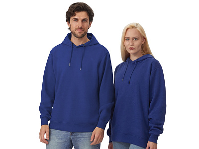 Толстовка с капюшоном оверсайз Lisbon унисекс (Классический синий)