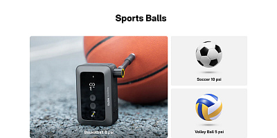 Портативный компрессор HOTO Air Pump Pocket