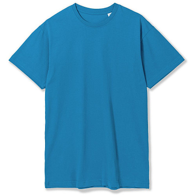 Футболка унисекс T-Bolka 180, темно-серая (графит) (Бирюзовый)