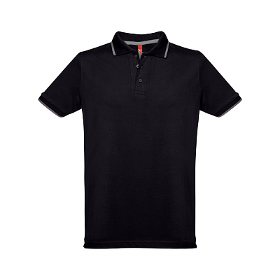 Рубашка-поло мужская SPECTRUM, короткий рукав 195 (Черный, белый) Рубашка-поло мужская SPECTRUM, короткий рукав 195 (Черный, белый)