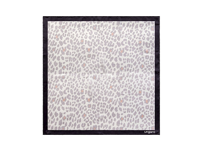Шелковый платок Léopardo White-grey (Белый, серый)