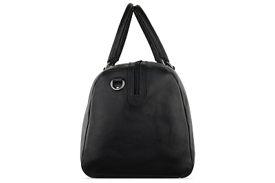 Сумка дорожная KLONDIKE GOLD «Bill», натуральная кожа в черном цвете, 47 х 24 х 23 см