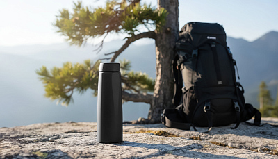 Бутылка для воды "Calypso" 650 мл, черный