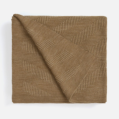 Плед Locus Solus, коричнево-бежевый меланж