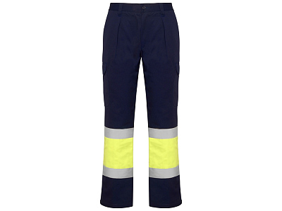 Брюки Soan со светоотражающими полосами, мужские (Синий нэйви/неоновый желтый)