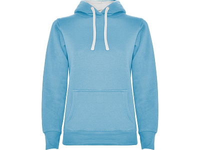 Толстовка с капюшоном Urban женская (Небесно-голубой, белый)