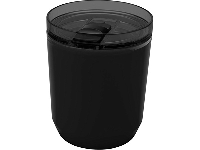 Кружка из переработанного пластика Hudson с двойными стенками (Сплошной черный)