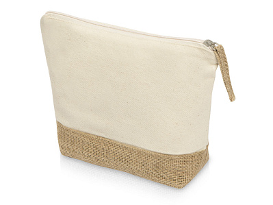 Косметичка Jute из хлопка и джута (Молочный)