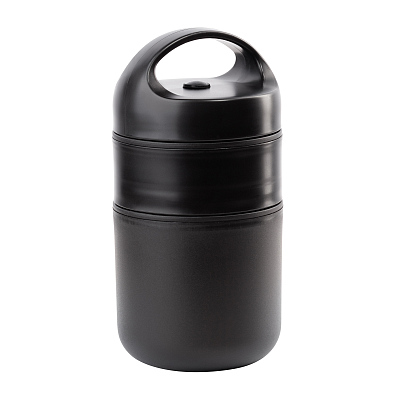 Контейнер для ланча "Complex" 2 отделения, черный (Чёрный)