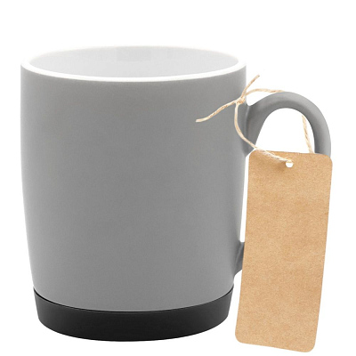 Кружка Make Me To Go, серая/чёрная с биркой (Серый/черный_с_биркой)