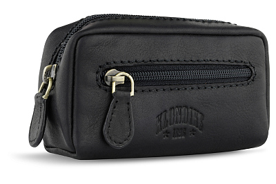 Ключница KLONDIKE RUSH «Harvey», натуральная кожа в черном цвете, 11 х 5,5 х 3,5 см