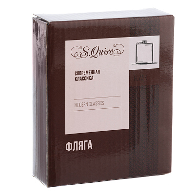 Фляга S.Quire 0,18 л, сталь+прорезиненное покрытие, зеленая