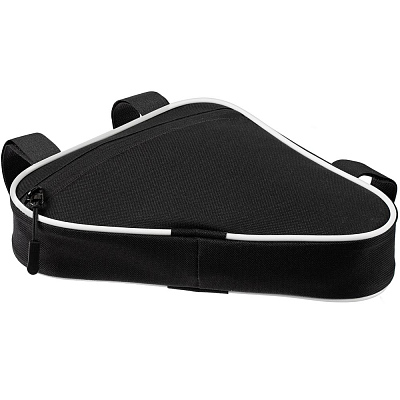 Велосумка на раму BikeLine Mini, черная с белым (Чёрный)