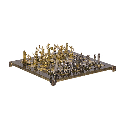 Шахматы "Греческие боги"  (Золотистый)