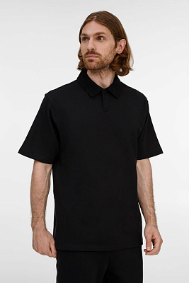 Рубашка поло унисекс Tiimi, черная (Чёрный)