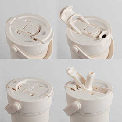 Термокружка "Pinta" 600 мл, покрытие пудра, белый