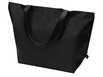 Сумка Reviver с донной складкой из нетканого переработанного материала RPET (Чёрный)