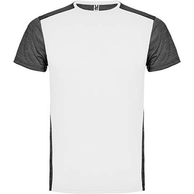 Спортивная футболка ZOLDER мужская, БЕЛЫЙ/ПЁСТРЫЙ ЧЕРНЫЙ XL (Белый/Пёстрый черный)