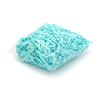 Наполнитель - стружка бумажная 4мм светло-голубой 50 г. (Светло-голубой)