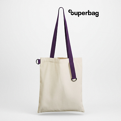 Шоппер Superbag (неокрашенный с фиолетовым) (Неокрашенный с фиолетовым)