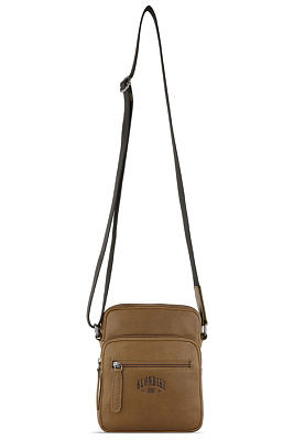 Сумка через плечо KLONDIKE GOLD «Lara», натуральная кожа в коньячном цвете, 19 х 20,5 х 6,5 см