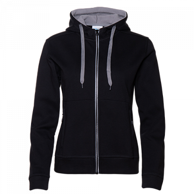 Толстовка женская STAN с капюшоном на молнии сэндвич 320, 19 (Чёрный)