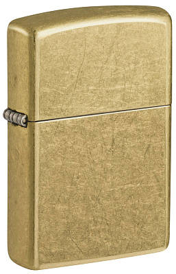 Зажигалка ZIPPO Classic с покрытием Street Brass латунь/сталь золотистая 38x13x57 мм
