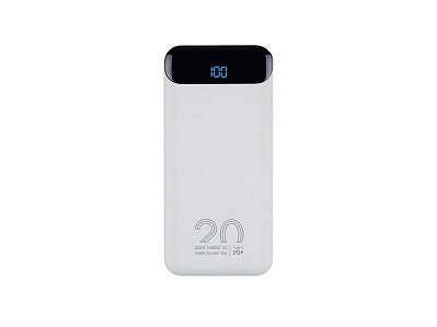 Внешний аккумулятор с дисплеем, 20000 mAh (Белый)