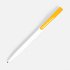 Ручка шариковая Pin, белая с желтым - Фото 2