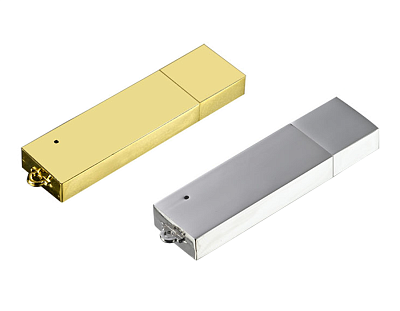 Металл 01 Брусок металлический, серебро глянец, 4Гб