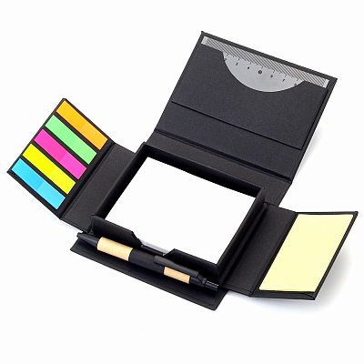 Набор для записей со стикерами Notora, черный (Чёрный)