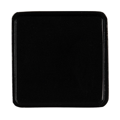 Квадратный шильдик на резинку Epoxi, черный (Чёрный)