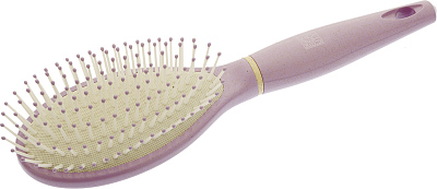 Щетка Dewal Beauty серия "Черничное мороженое " массажная, на подушке, с нейлоновым штифтом овальная (Фиолетовый)