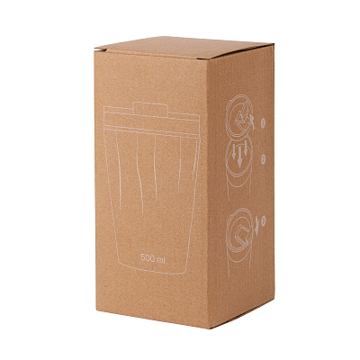 Термостакан "Calypso" 500 мл, покрытие soft touch, синий