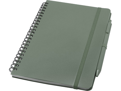 Блокнот А5 Thalaasa с шариковой ручкой (Зеленый яркий)