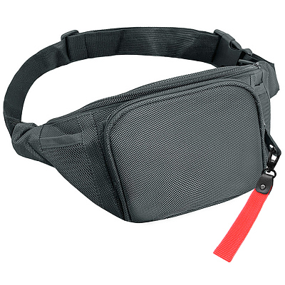 Поясная сумка SPLIT TO GO, Серый/Красный (Серый/красный)